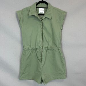 Celebrity Pink Romper Medium Green Utility Drawstring Waist Casual Summer Shorts